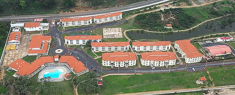 Vista aérea do bairro Sea Breeze em Cabinda